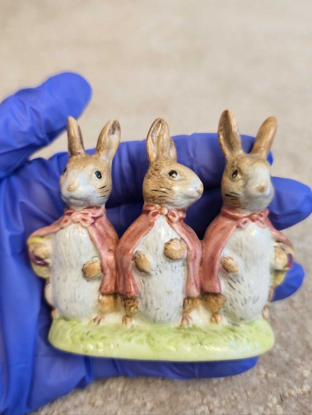 Vintage Beatrix Potter “ Flopsy Mopsy and Cottontail” Figurine From 1954 England